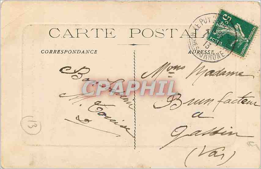 CPA Pertuis Fontaine et Cours de la Republique  — Rückseite