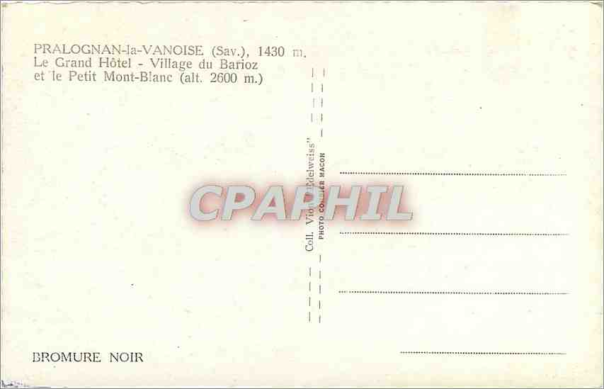 CPM Pralognan la Vanoise Sav Le Grand Hotel Village du Barioz et le Petit Mont Blanc  — Rückseite