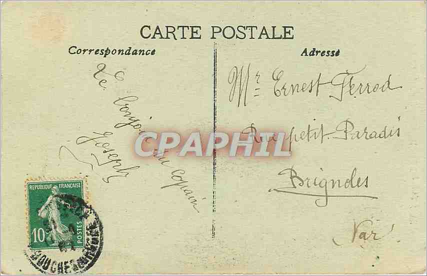 CPA Aix en Provence Cariatides de l'Hotel d'Espagnet  — Verso