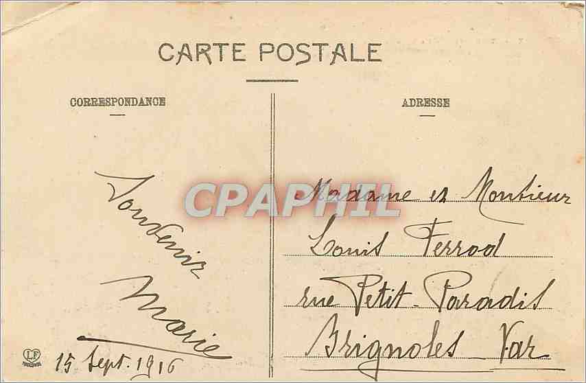 CPA Ax les Thermes La Vierge d'Ax Vallee et Gorges de la Haute Ariege vers Merene  — Rückseite