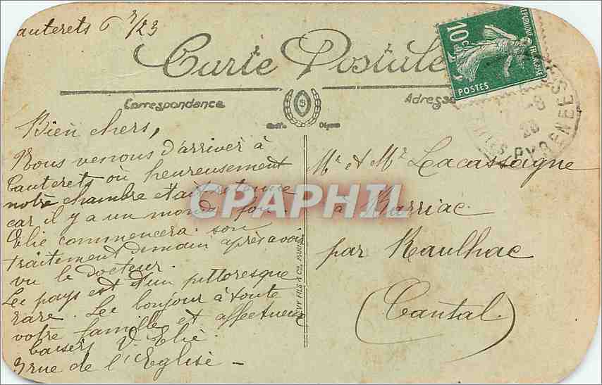 Cauterets — Le Boulevards — L'Hôtel Continental — L'Hôtel Boulevard — Verso