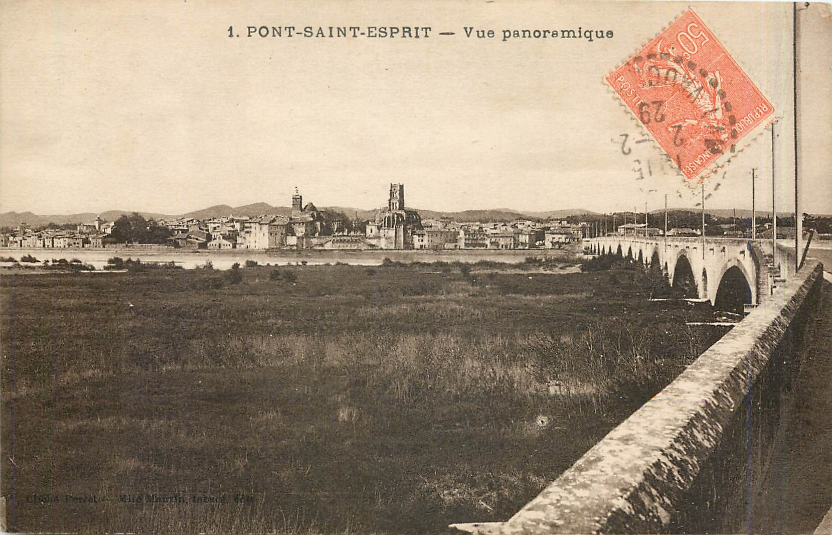 CPA Pont Saint Esprit Vue panoramique 