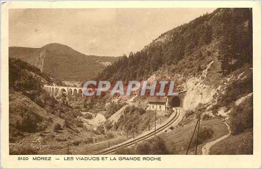 CPA Morez Les viaducs et la Grande Roche 