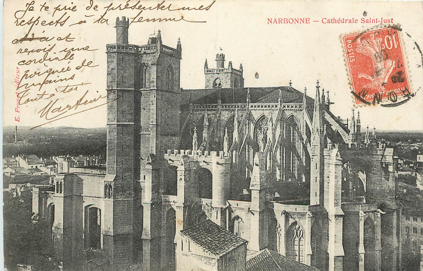 CPA Narbonne Cathedrale Saint Just 