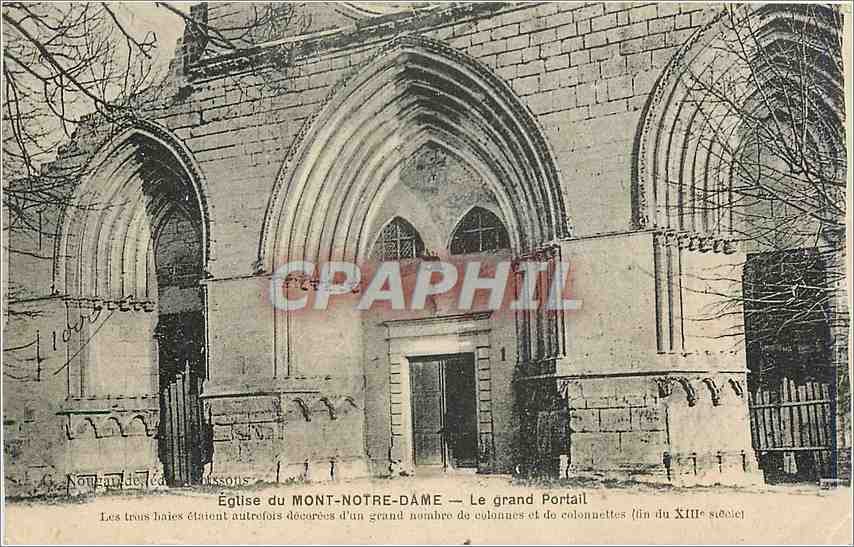 Église du MONT-NOTRE-DAME — Le grand Portail (fin du XIIIe siècle) — Nouan-le-Fuzelier