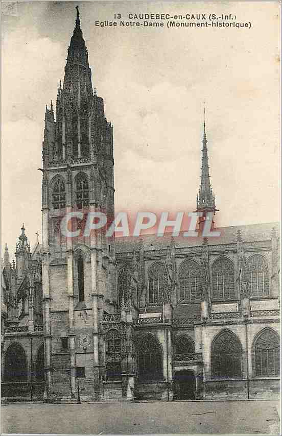 CPA Caudebec en Caux S Inf Eglise Notre Dame Monument historique 