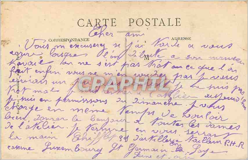 CPA Saint Germain en Laye Le Chateau Facade Sur Ouest et Place Maurice Berteaux  — Verso