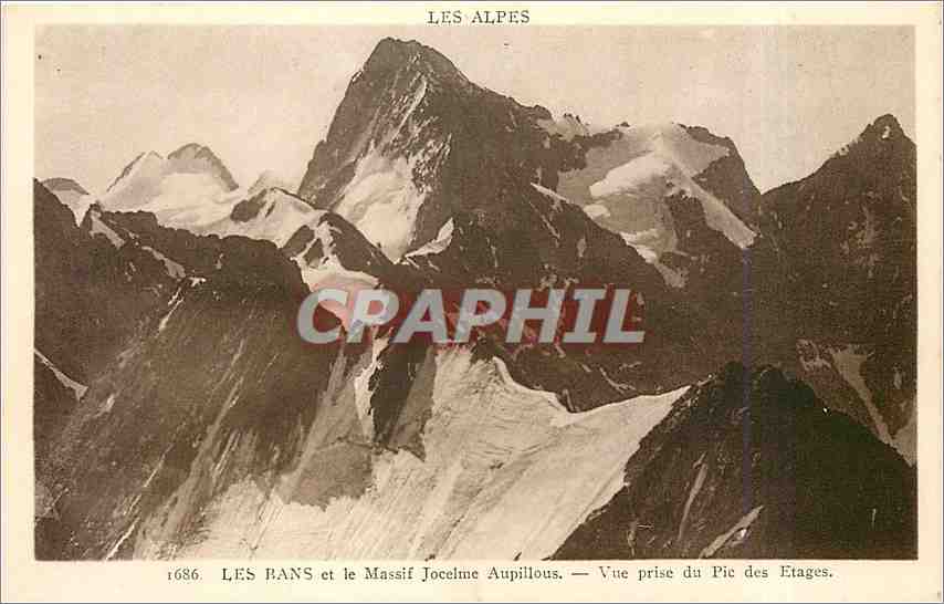 CPA Les Bans et le Massif Jocelme Aupillous Vue prise du Pic des Etages 