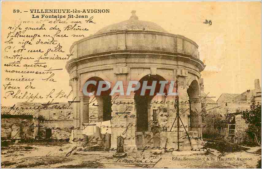 Villeneuve-lès-Avignon — La Fontaine Saint-Jean — Édit. Soumille & A la Ravane, Avignon