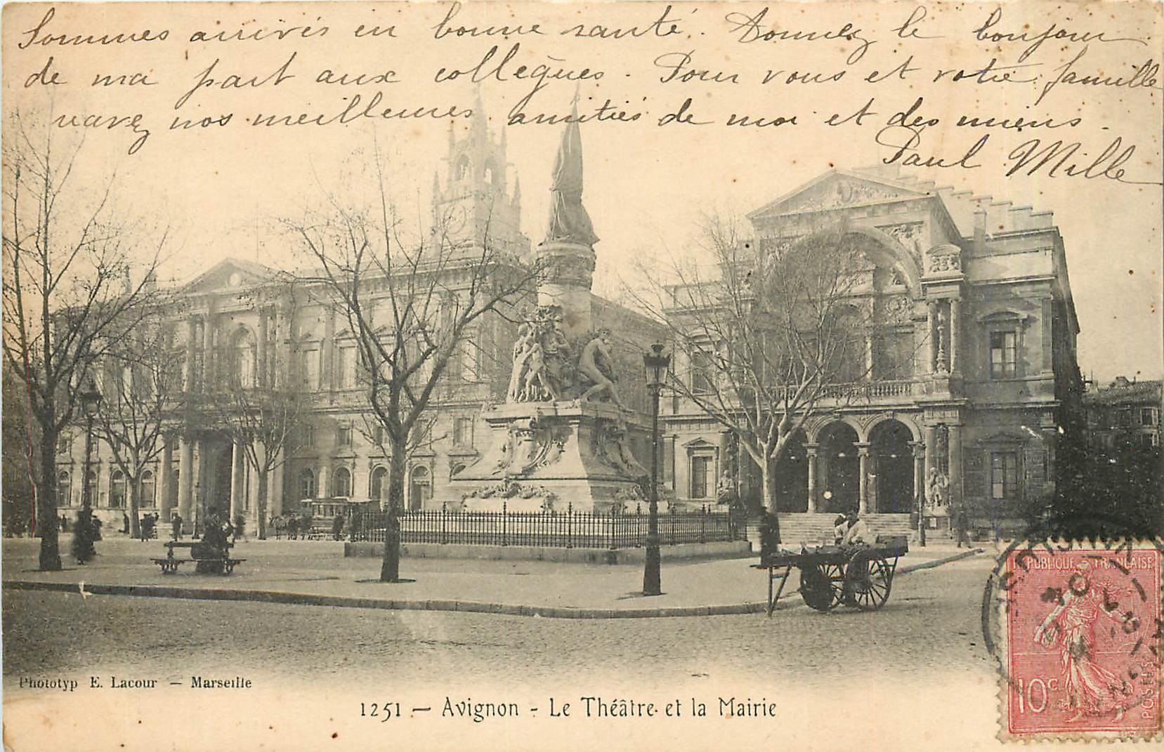 CPA Avignon Le Theatre et la Mairie 