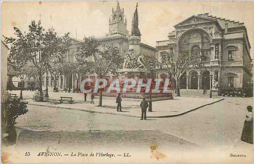 CPA Avignon La Place de l'Horloge 