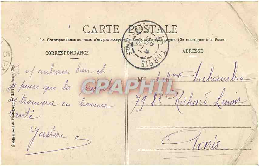 CPA Carte du Littoral de Nice a Menton vu a vol d'oiseau  — Rückseite