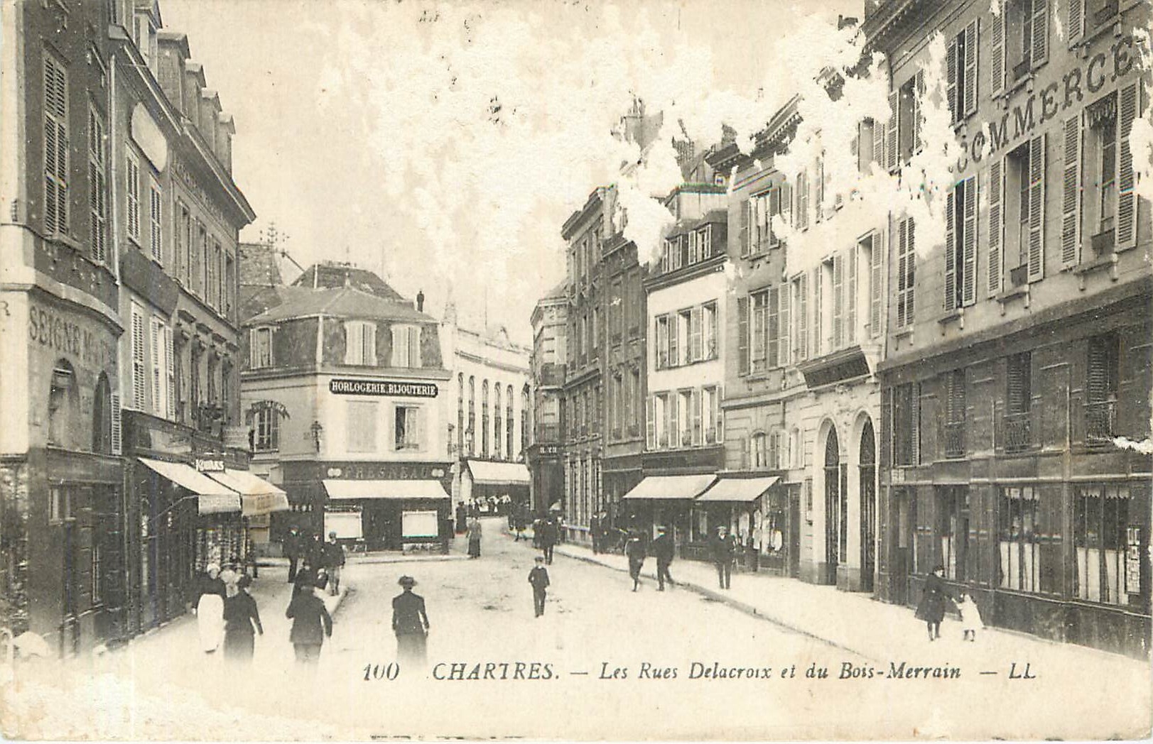 CPA Chartres Les Rues Delacroix et du Bois Merrain 