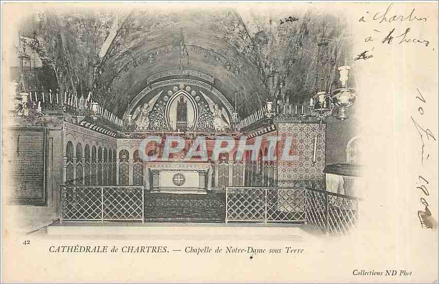 CPA Cathedrale de Chartres Chapelle de Notre Dame sous Terre 