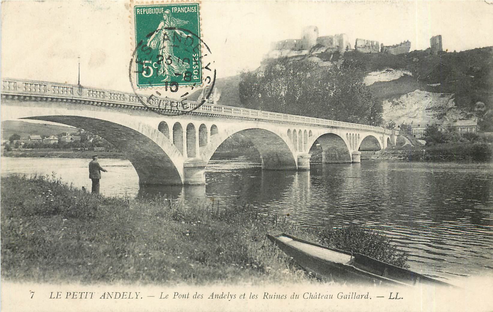 Le Petit Andely — Le Pont des Andelys et les Ruines du Château Gaillard — LL.