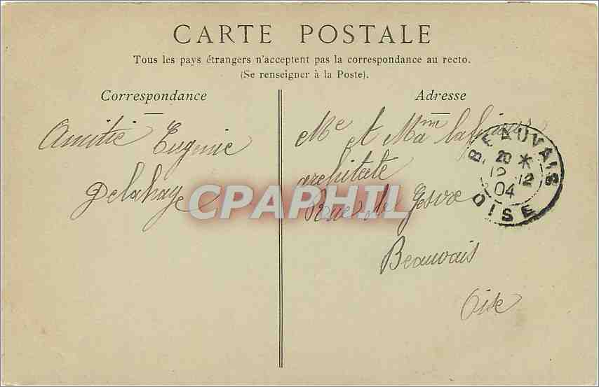 CPA Gisors La Tour du Prisonnier  — Rückseite