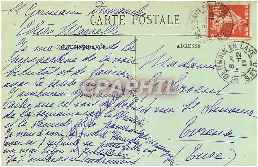 CPA Saint Germain en Laye Le Chateau et la Chapelle  — Rückseite
