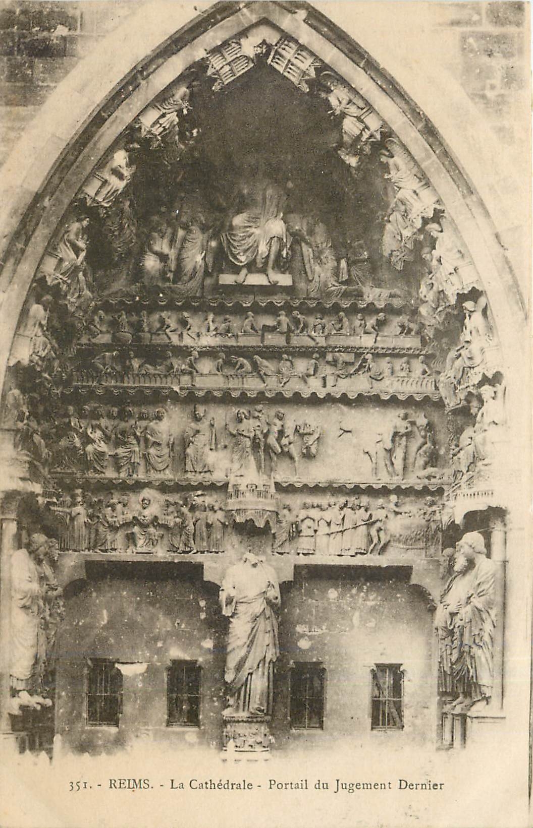 CPA Reims La Cathedrale Portail du Jugement Dernier 