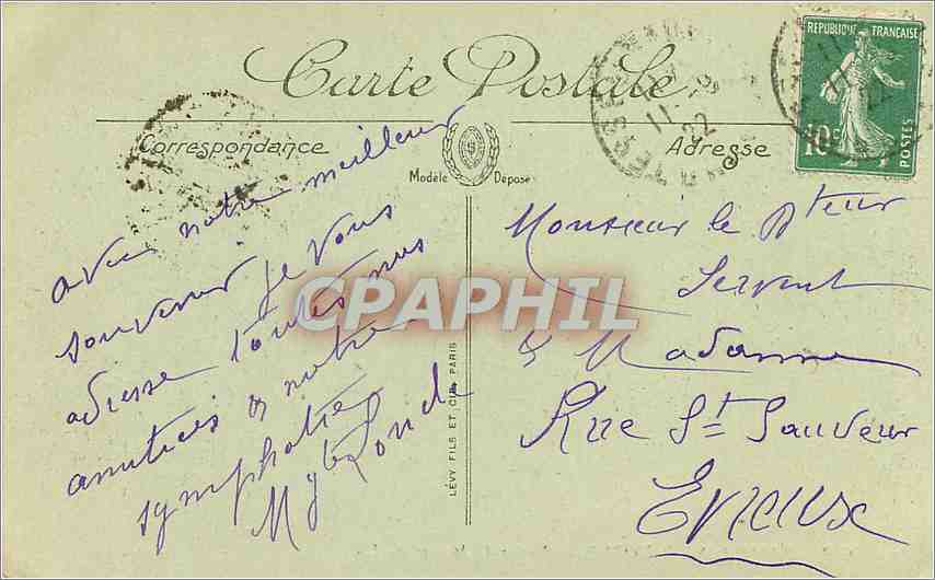 CPA Bagnoles de l'Orne Entree du Manoir du Lys  — Rückseite