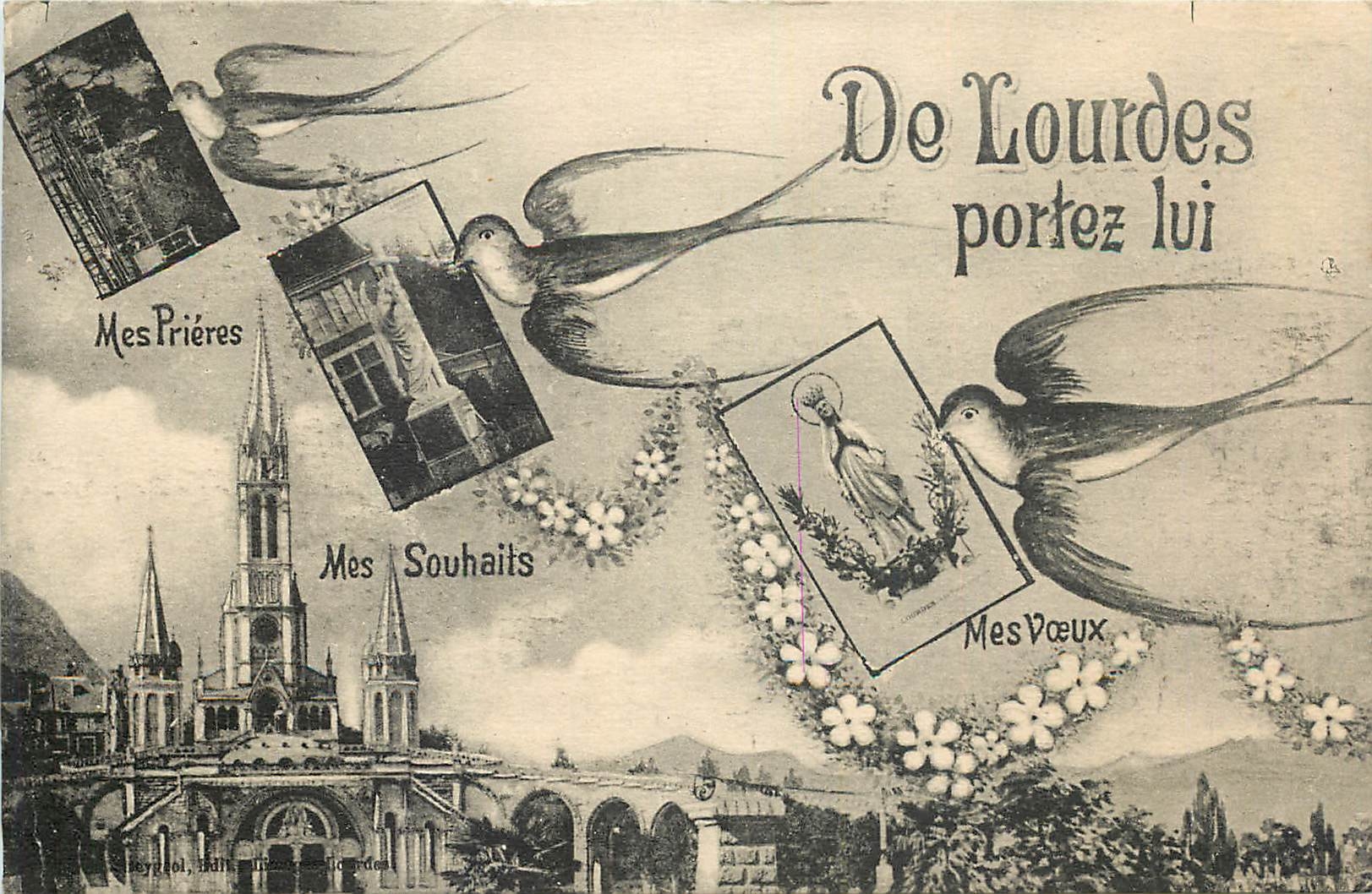 CPA De Lourdes portez lui 