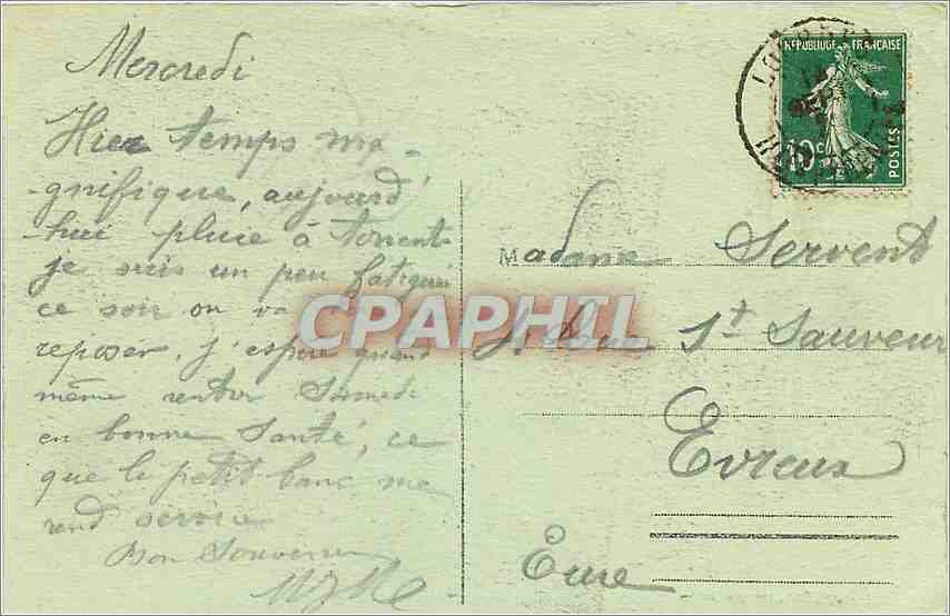 CPA De Lourdes portez lui  — Rückseite