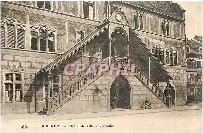 CPA Mulhouse L'Hotel de Ville L'Escalier 