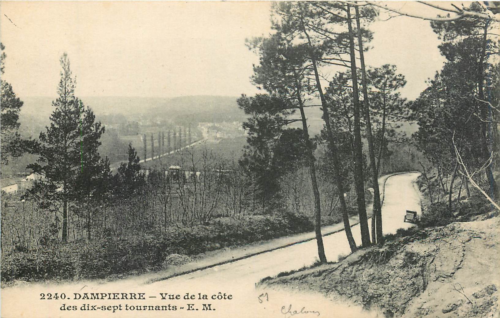 CPA Dampierre Vue de la cote des dix sixt dept tournants 