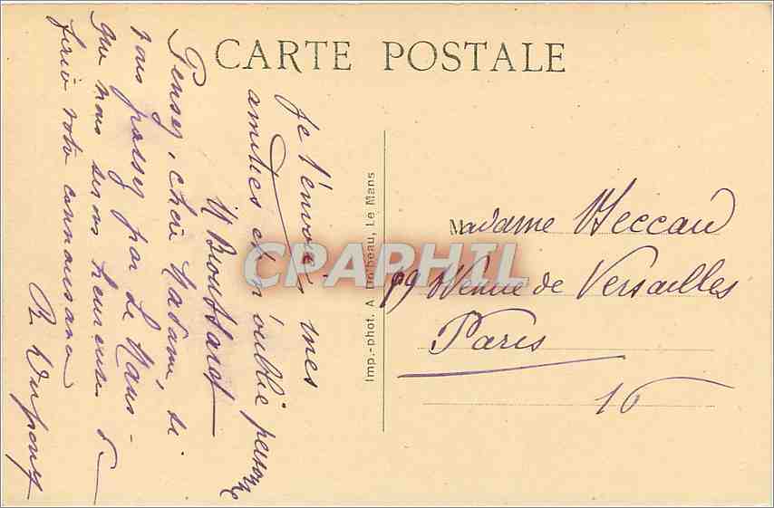 CPA Le Mans Vue partielle et pont Gambetta  — Rückseite