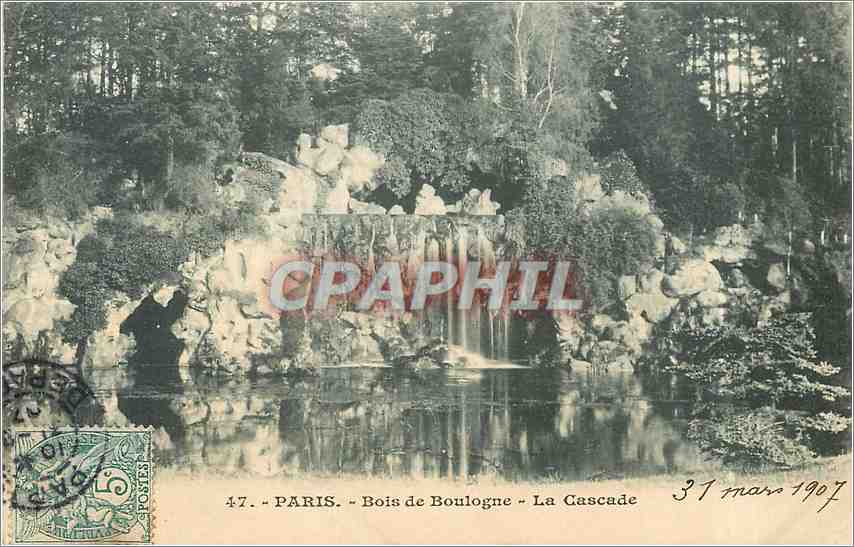 CPA Paris Bois de Boulogne La Cascade 