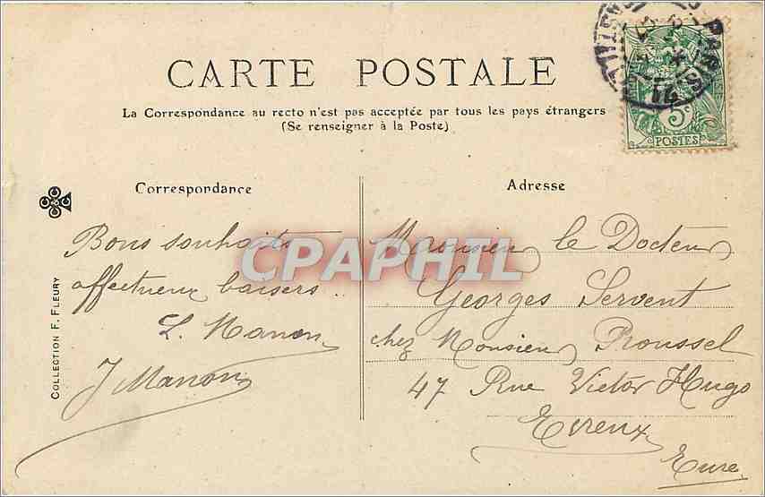 CPA Paris Place de la Bastille  — Rückseite