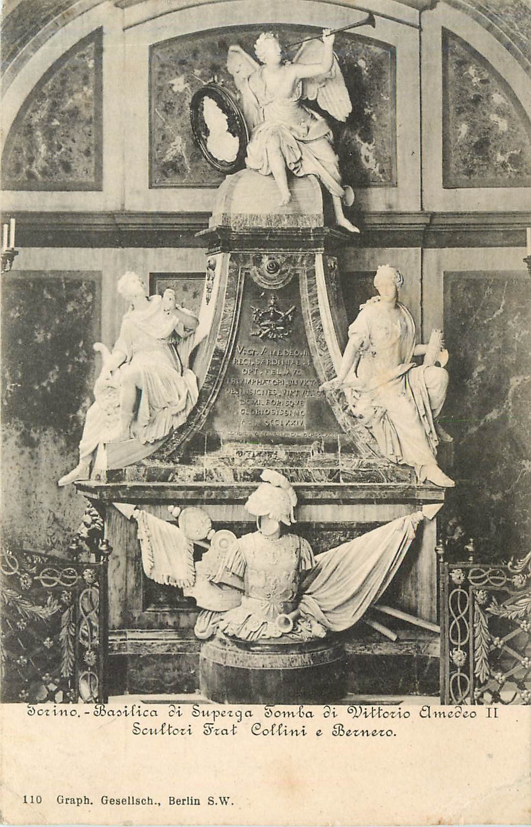 CPA Torino Basilica di Superga Tomba di Vittorio Elmedeo II 