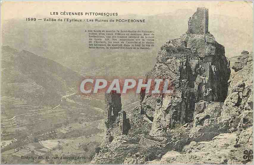 CPA Vallee de l'Eyrieux Les Ruines de Rochebonne 