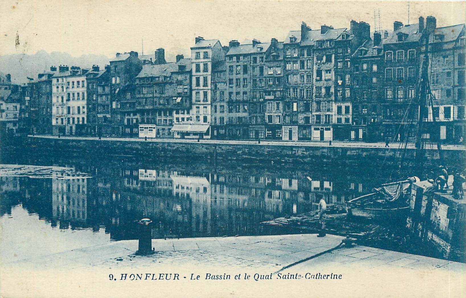 Honfleur — Le Bassin et le Quai Sainte-Catherine — éditeur G. Artaud, n°9