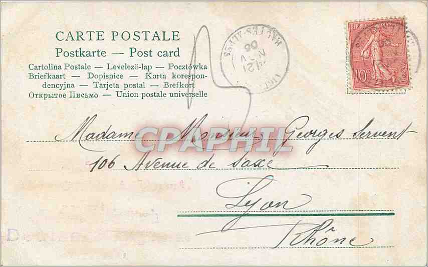 CPA Femme — Rückseite