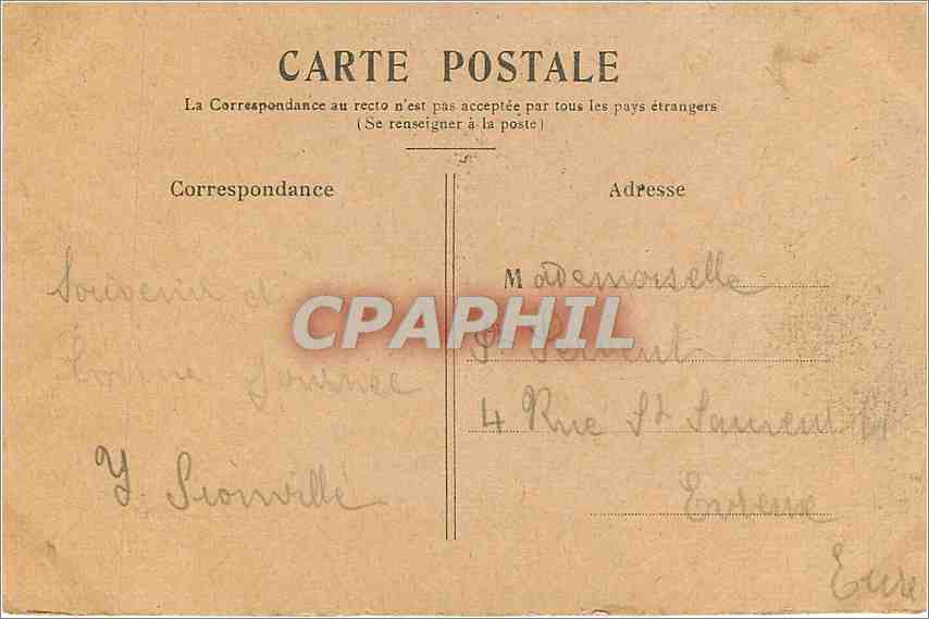 CPA Paris Place de la Bastille  — Rückseite
