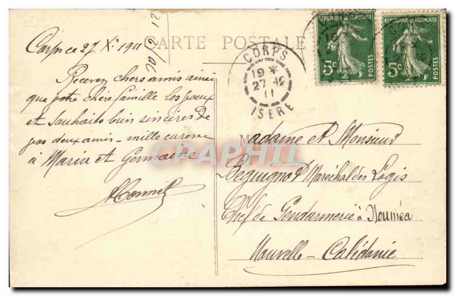 Le Passage de la Clapisse — Ligne de la Mure — E.R. — n°1184 — Verso