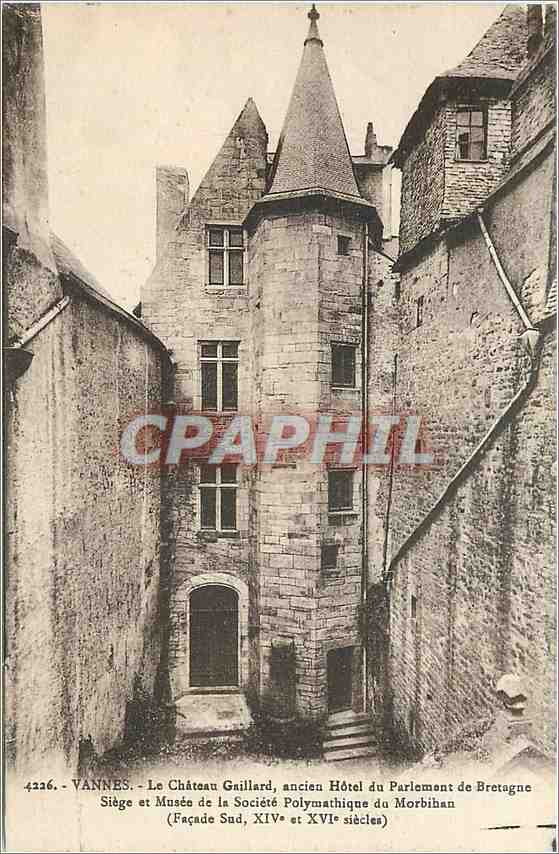 CPA Vannes Le Chateau Gaillard ancien Hotel du Parlement de Bretagne 