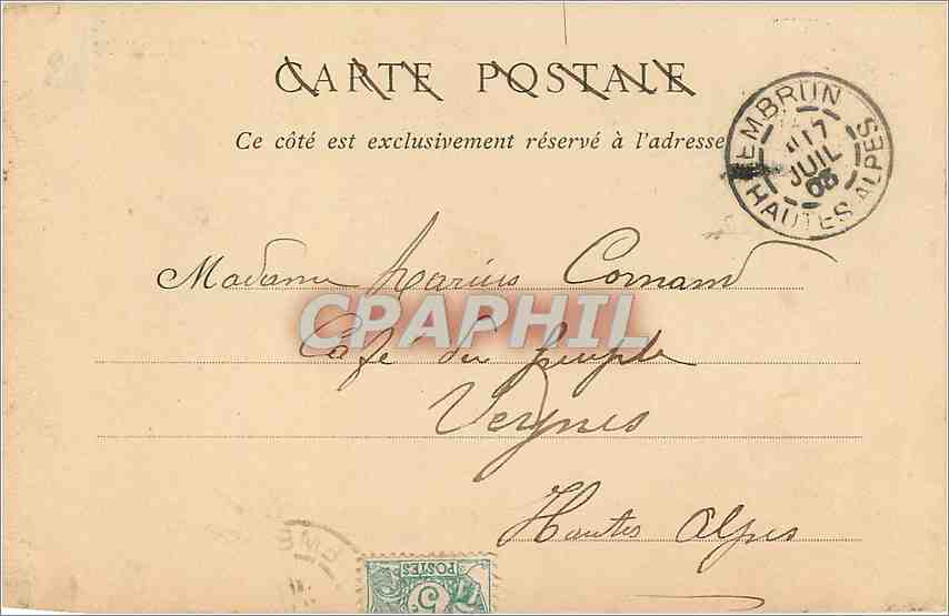 CPA Marseille Le Chateau d'If l'Entree  — Rückseite