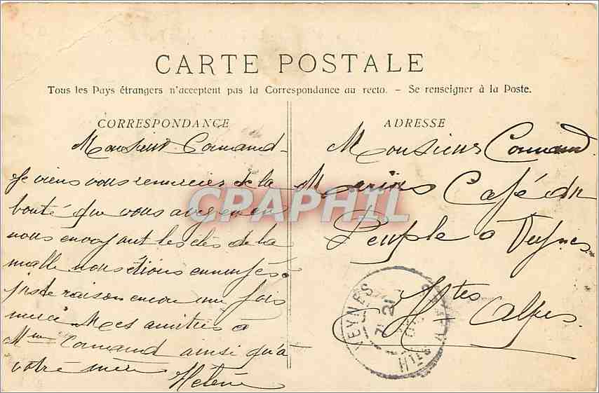 Marseille - La Sortie du Vieux Port & le Transbordeur — Phototypie B. Boudon, n° 3530 — Rückseite