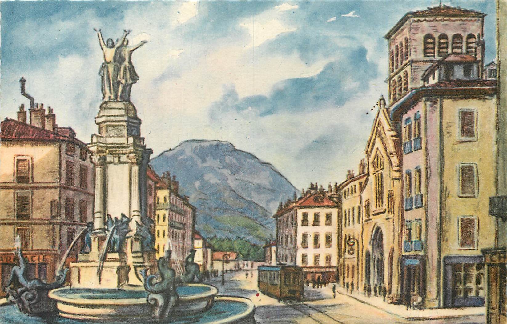 CPA Les Belles Alpes Francaises Grenoble Place Notre Dame 