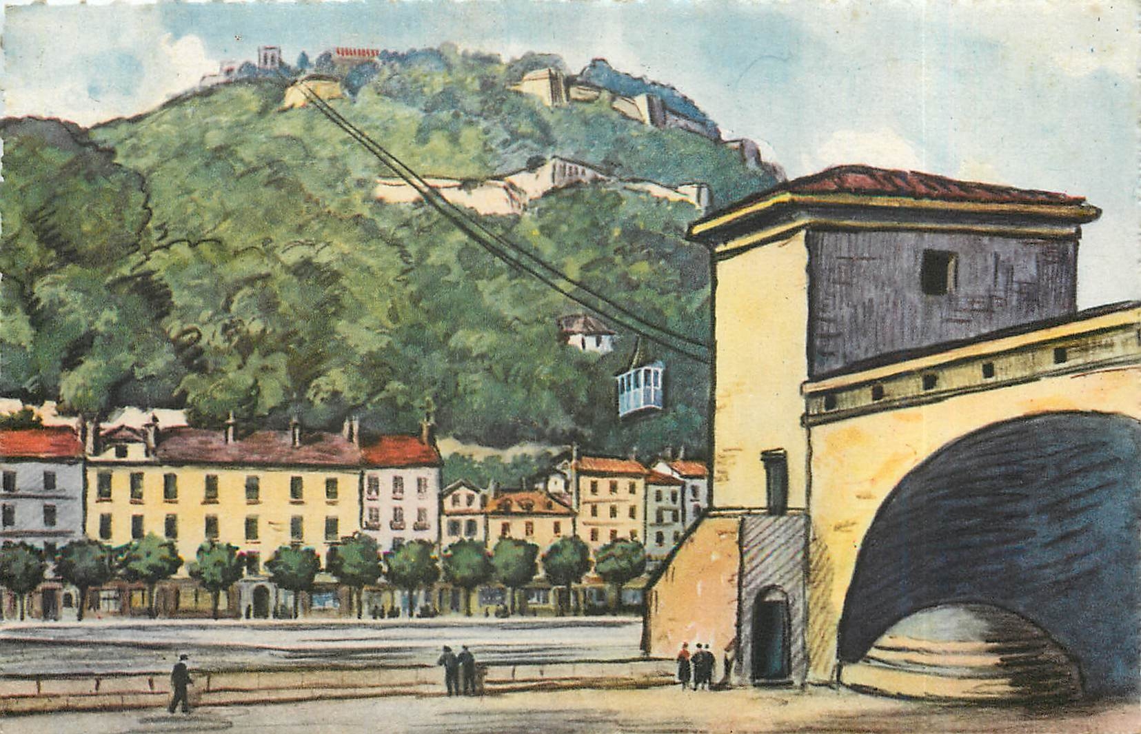 Grenoble et son téléférique — Les belles Alpes françaises — Édition d'Art André