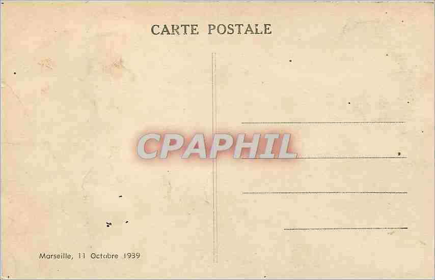CPA Marseille Promenade de la Corniche Le Pont de la Fausse Monnaie et le Petit Nice  — Verso