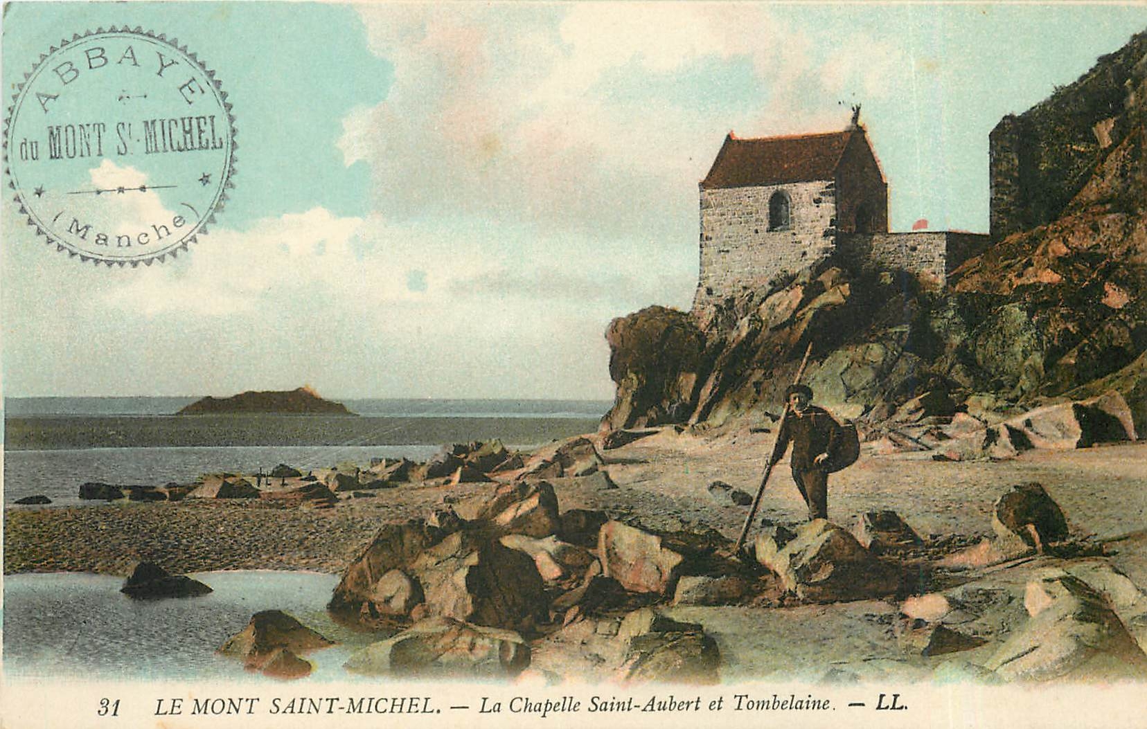 CPA Le Mont Saint Michel La Chapelle Saint Aubert et Tombelaine 