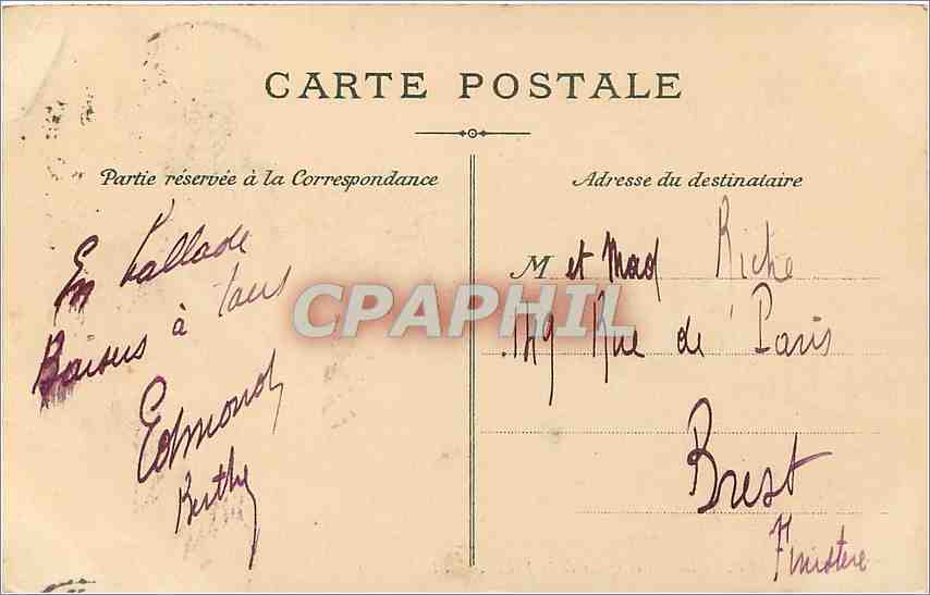 CPA Marseille Bassins et Quais de la Joliette Tramway Bateaux — Rückseite