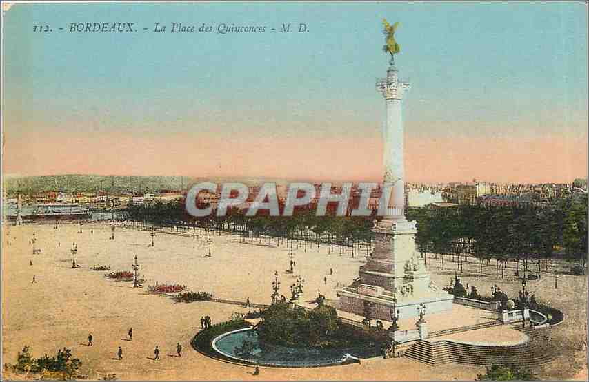 CPA Bordeaux La Place des Quinconces 
