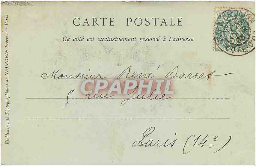 CPA Dijon La Faculte de Medecine et l'Hopital  — Rückseite