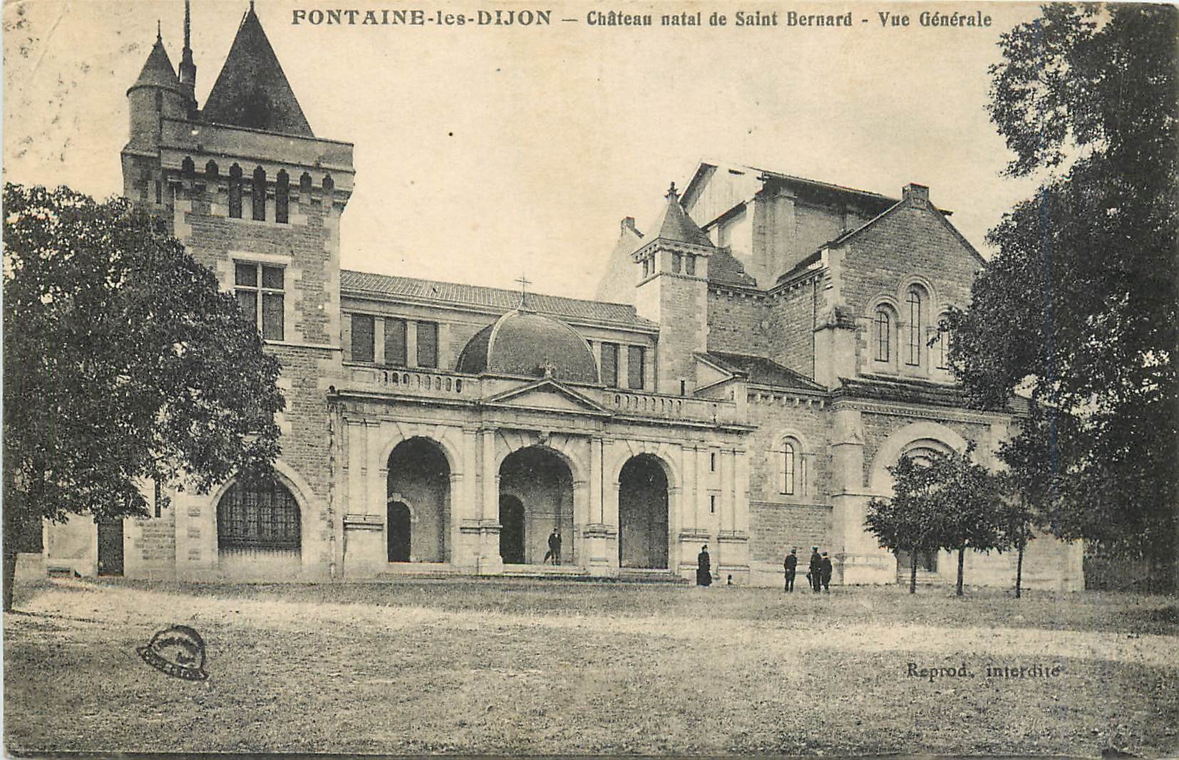 CPA Fontaine les Dijon Chateau natal de Saint Bernard Vue Generale 