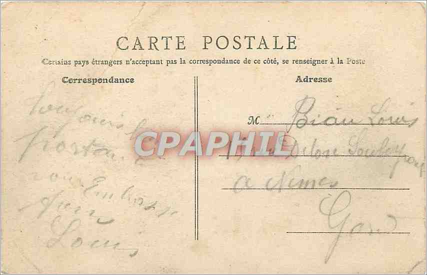 CPA Environs de Dijon Chateau de Neuvon  — Verso