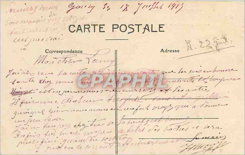 CPA La Creuse Pittoresque Toulx Sainte Croix Pierres Jaumatres Teutates Dieu des Arts  — Rückseite