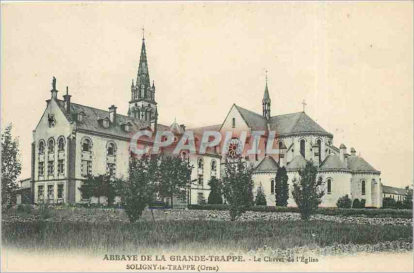 CPA Abbaye de la Grande Trappe Le Chevet de l'Eglise Soligny la Trappe Orne 